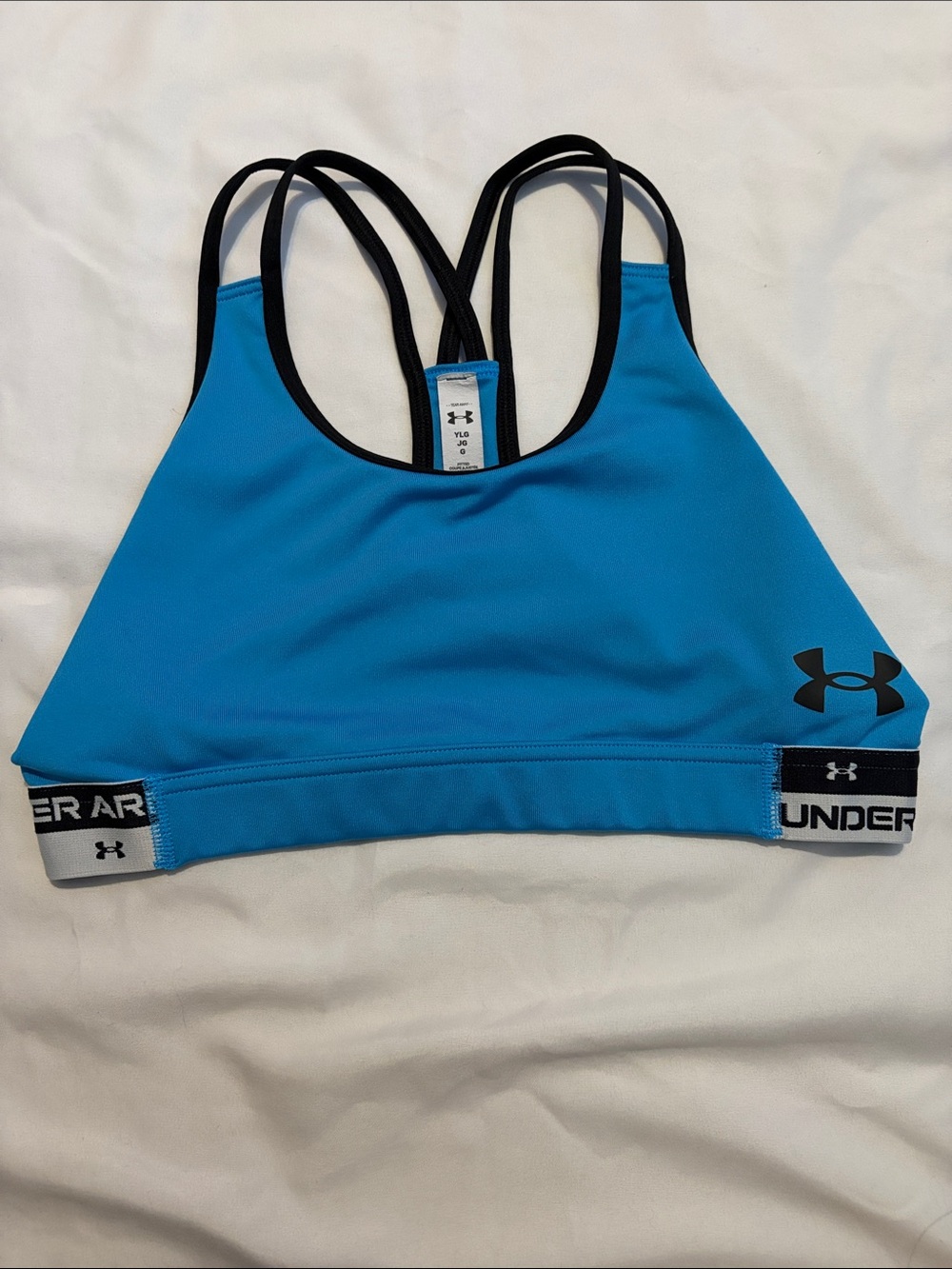 Under Armour Turquoise/Black Strappy Sports Bra